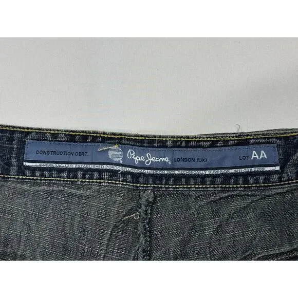 Vintage Y2K Pepe Jeans London Men's 7(UK)3 Denim Shorts - Size 40x14 - Picture 4 of 6